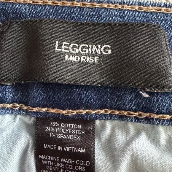 Express Jeans Womens size 0R 0 Blue legging skinny mid rise Preppy Bodycon - Picture 5 of 13